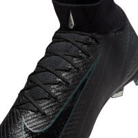 Nike Zoom Mercurial Superfly 10 Elite Gazon Naturel Chaussures de Foot (FG) Noir Vert Foncé