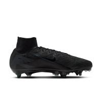 Nike Zoom Mercurial Superfly 10 Elite Crampons Vissés Chaussures de Foot (SG) Noir Vert Foncé