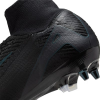 Nike Zoom Mercurial Superfly 10 Elite Crampons Vissés Chaussures de Foot (SG) Noir Vert Foncé