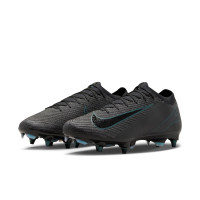 Nike Zoom Mercurial Vapor 16 Elite Crampons Vissés Chaussures de Foot (SG) Noir Vert Foncé