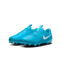 Nike Phantom GX II Academy Gras / Kunstgras Voetbalschoenen (MG) Kids Blauw Wit