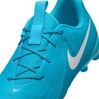 Nike Phantom GX II Academy Gras / Kunstgras Voetbalschoenen (MG) Kids Blauw Wit