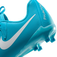 Nike Phantom GX II Academy Gras / Kunstgras Voetbalschoenen (MG) Kids Blauw Wit