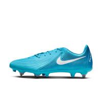 Nike Phantom GX II Academy Crampons Vissés Chaussures de Foot (SG) Anti-Clog Bleu Blanc