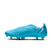 Nike Phantom GX II Academy Crampons Vissés Chaussures de Foot (SG) Anti-Clog Bleu Blanc