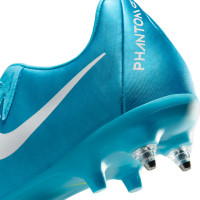 Nike Phantom GX II Academy Crampons Vissés Chaussures de Foot (SG) Anti-Clog Bleu Blanc