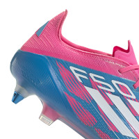 adidas F50 Elite Crampons Vissés Chaussures de Foot (SG) Bleu Rose Blanc