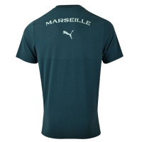 PUMA Olympique Marseille Casuals T-Shirt 2024-2025 Bleu Foncé Bleu Clair