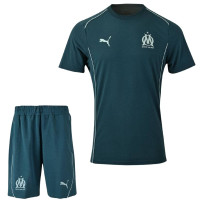 PUMA Olympique Marseille Casuals Ensemble d'Été 2024-2025 Bleu Foncé Bleu Clair