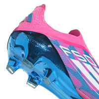 adidas F50+ Gras Voetbalschoenen (FG) Blauw Roze Wit