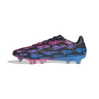 adidas Copa Pure 2 Elite Gazon Naturel Chaussures de Foot (FG) Noir Bleu Rose