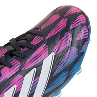 adidas Copa Pure 2 League Gazon Naturel Chaussures de Foot (FG) Enfants Noir Bleu Rose