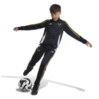 Pantalon d'entraînement adidas Messi pour enfants noir blanc doré