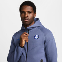 Nike Inter Milan Tech Fleece Trainingspak 2024-2025 Grijsblauw Zwart