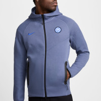 Nike Inter Milan Tech Fleece Veste 2024-2025 Gris-Bleu Noir