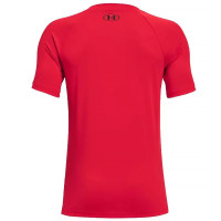 T-shirt Under Armour Tech à grand logo pour enfants, rouge et noir