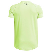 Chemise d'entraînement Under Armour Tech 2.0 pour enfants, vert vif et noir