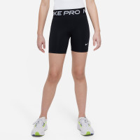 Short de sport Nike Pro 5IN pour fille, noir et blanc