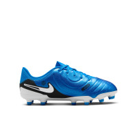 Nike Tiempo Legend 10 Academy Gazon Naturel Gazon Artificiel Chaussures de Foot (MG) Enfants Bleu Blanc Noir