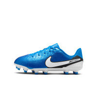 Nike Tiempo Legend 10 Academy Gazon Naturel Gazon Artificiel Chaussures de Foot (MG) Enfants Bleu Blanc Noir