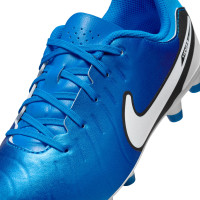 Nike Tiempo Legend 10 Academy Gazon Naturel Gazon Artificiel Chaussures de Foot (MG) Enfants Bleu Blanc Noir