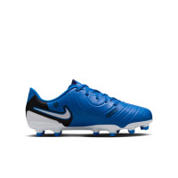 Nike Tiempo Legend 10 Club Gras / Kunstgras Voetbalschoenen (MG) Kids Blauw Wit Zwart