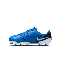 Nike Tiempo Legend 10 Club Gras / Kunstgras Voetbalschoenen (MG) Kids Blauw Wit Zwart