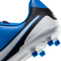 Nike Tiempo Legend 10 Club Gazon Naturel Gazon Artificiel Chaussures de Foot (MG) Enfants Bleu Blanc Noir