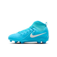 Nike Phantom Luna II Club Gras / Kunstgras Voetbalschoenen (MG) Kids Blauw Wit