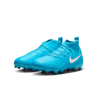 Nike Phantom Luna II Academy Gras / Kunstgras Voetbalschoenen (MG) Kids Blauw Wit