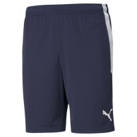 Pantalon d'entraînement PUMA TeamLiga bleu foncé blanc