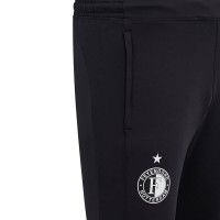 Pantalon d'entraînement Castore Feyenoord 2024-2025 pour enfants, noir, vert foncé, blanc