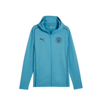 PUMA Manchester City Casuals Survêtement à Capuche Full-Zip 2024-2025 Bleu Bleu Foncé