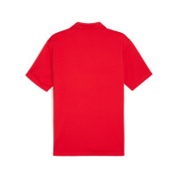 PUMA teamGOAL Polo Rood Wit