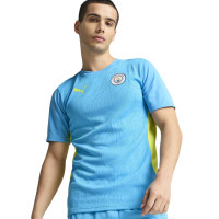 PUMA Manchester City Maillot d'Entraînement 2024-2025 Bleu Clair Jaune