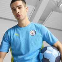 PUMA Manchester City Maillot d'Entraînement 2024-2025 Bleu Clair Jaune