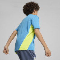 PUMA Manchester City Trainingsshirt 2024-2025 Kids Lichtblauw Geel