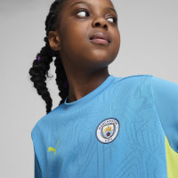 PUMA Manchester City Maillot d'Entraînement 2024-2025 Enfants Bleu Clair Jaune