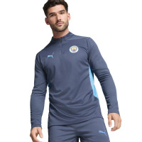 PUMA Manchester City Survêtement 1/4 Zip 2024-2025 Bleu Foncé Bleu Clair