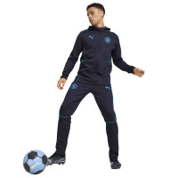 PUMA Manchester City Casuals Veste à Capuche 2024-2025 Bleu Foncé Bleu