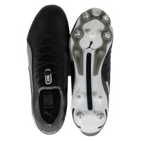 PUMA King Ultimate Crampons Vissés Chaussures de Foot (SG) Noir Blanc Gris