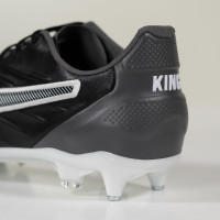 PUMA King Pro Crampons Vissés Chaussures de Foot (SG) Noir Blanc Gris