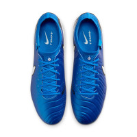 Nike Tiempo Legend 10 Elite Gras Voetbalschoenen (FG) Blauw Wit Zwart