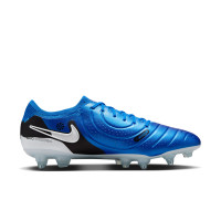 Nike Tiempo Legend 10 Elite Crampons Vissés Chaussures de Foot (SG) Anti-Clog Bleu Blanc Noir