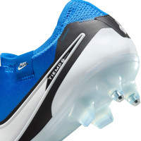 Nike Tiempo Legend 10 Elite Crampons Vissés Chaussures de Foot (SG) Anti-Clog Bleu Blanc Noir