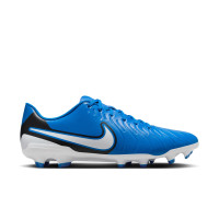 Nike Tiempo Legend 10 Club Gazon Naturel Gazon Artificiel Chaussures de Foot (MG) Bleu Blanc Noir