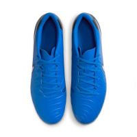 Nike Tiempo Legend 10 Club Gazon Naturel Gazon Artificiel Chaussures de Foot (MG) Bleu Blanc Noir