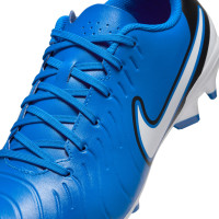 Nike Tiempo Legend 10 Club Gazon Naturel Gazon Artificiel Chaussures de Foot (MG) Bleu Blanc Noir