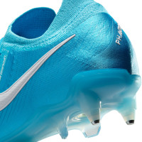 Nike Phantom GX II Elite Crampons Vissés Chaussures de Foot (SG) Anti-Clog Bleu Blanc