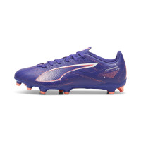 PUMA Ultra 5 Play Gazon Naturel Gazon Artificiel Chaussures de Foot (MG) Mauve Rose Clair Blanc